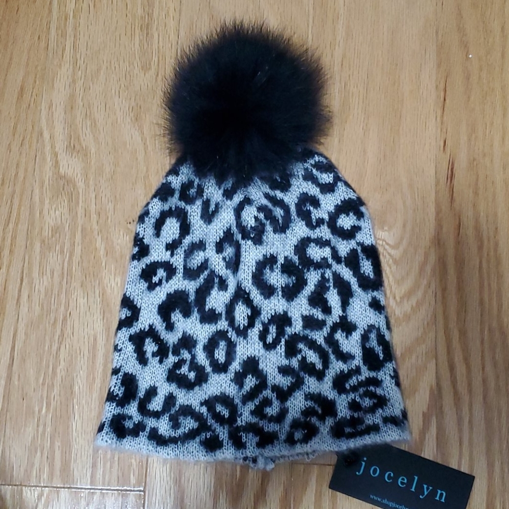 Jocelyn fur knit hat